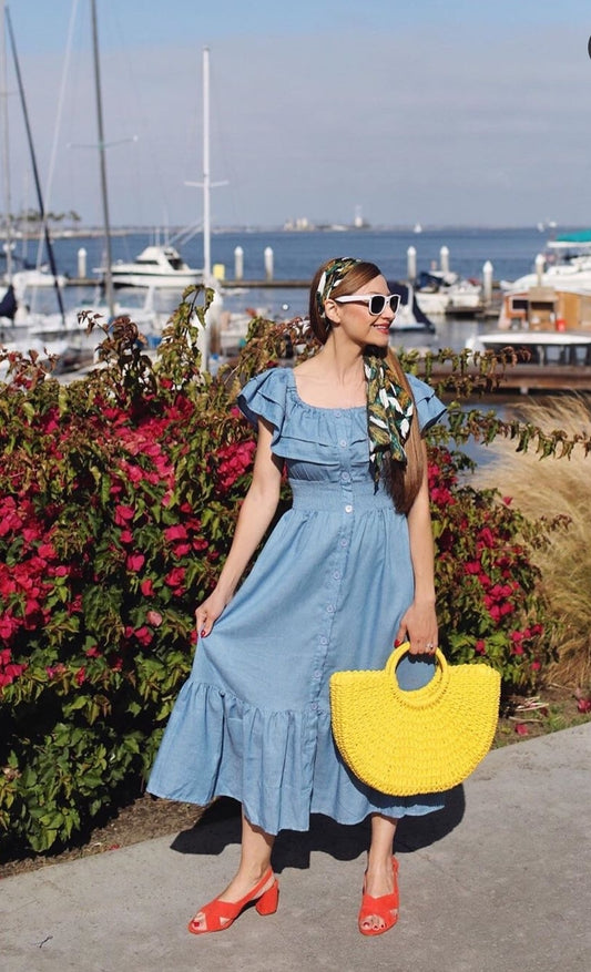 Havana Nights Chambray  Dress