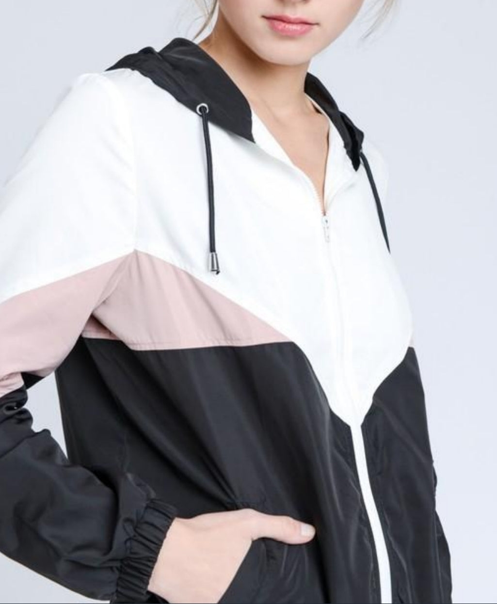 Colorblock Hooded Windbreaker