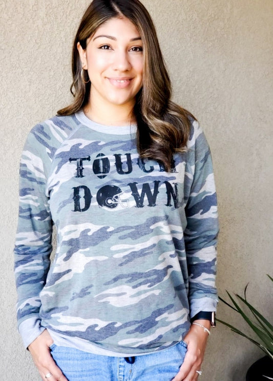 Camo  Pullover Graphic Touch Down