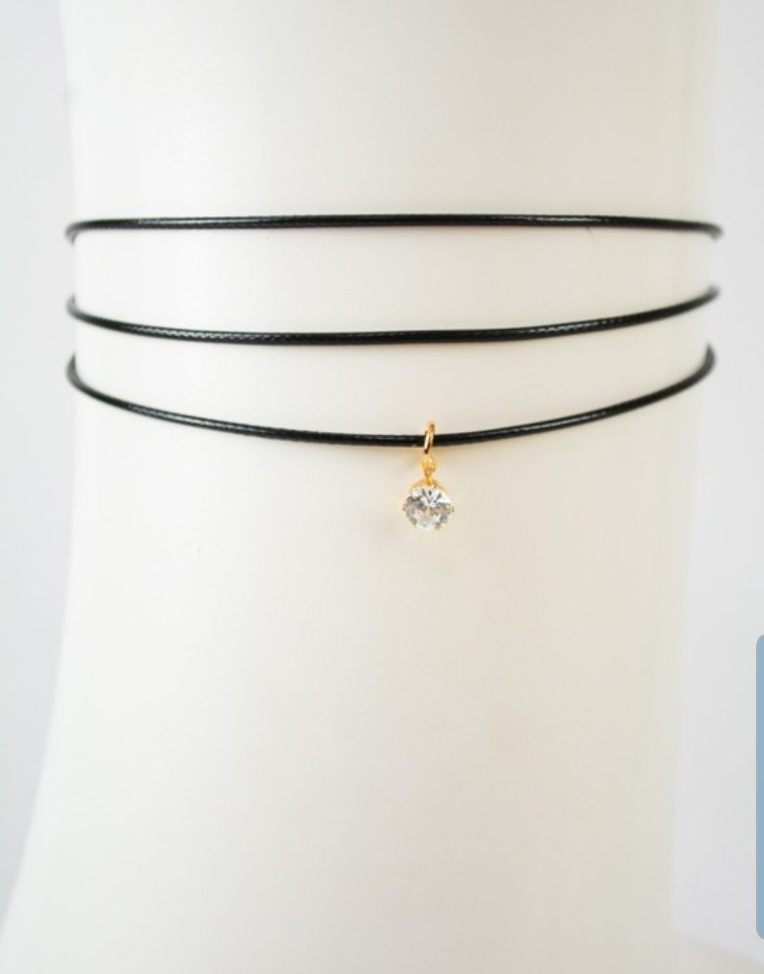 Triple Cord Choker Necklace