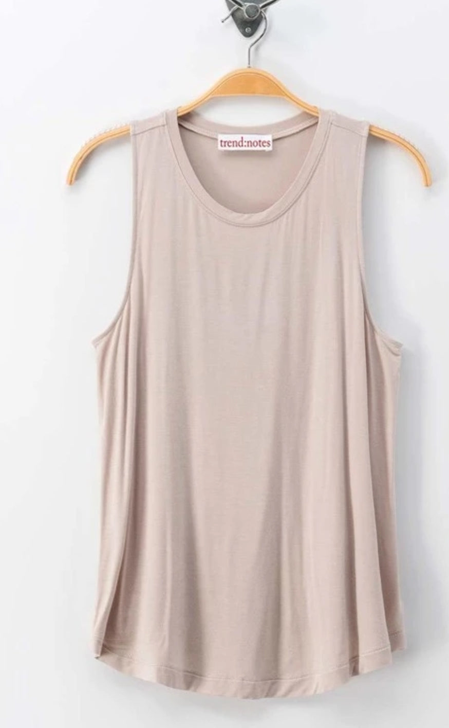 Swing Crew Neck Tank Top-Moth Grey