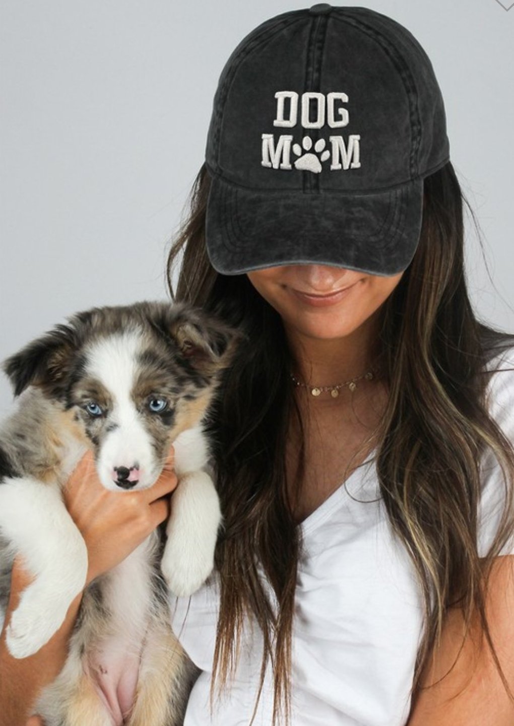 3D Embroidered Dog Mom Baseball Hat