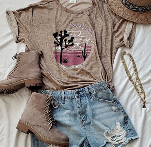 Oversized Vintage Washed Desert Vibes Graphic Tee