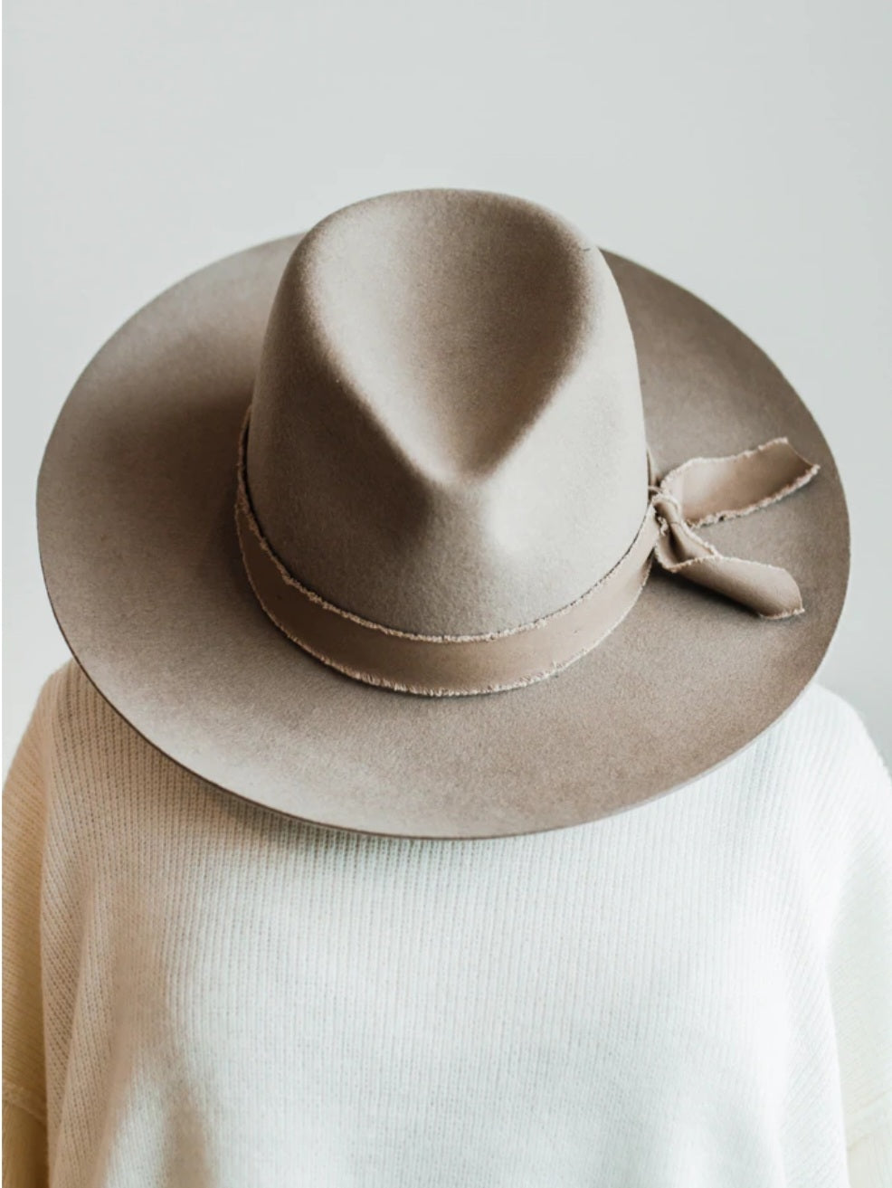 Jacqueline  Wool Panama Hat-Beige(Restocked)