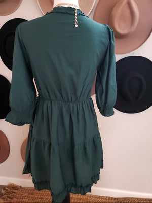 Ruffled Green Dress