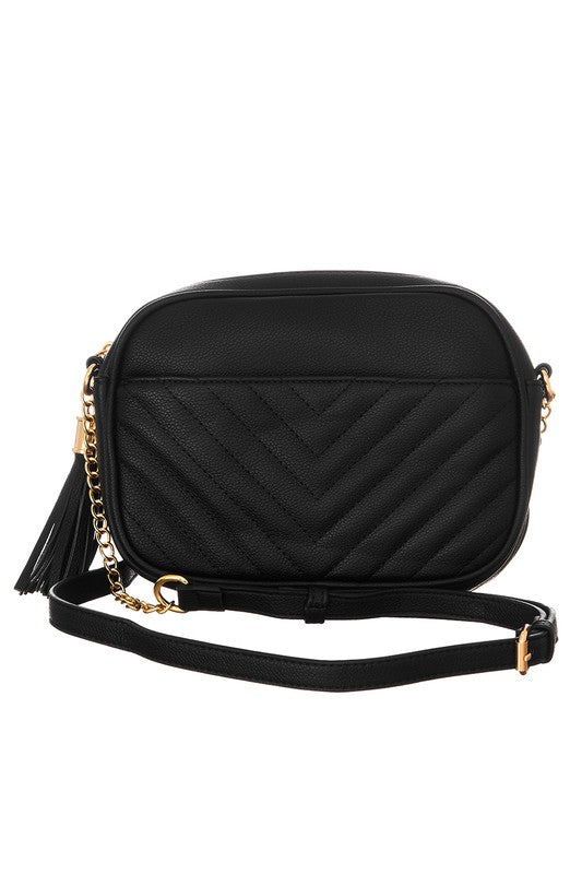 CHEVRON DESIGN CROSSBODY BAG